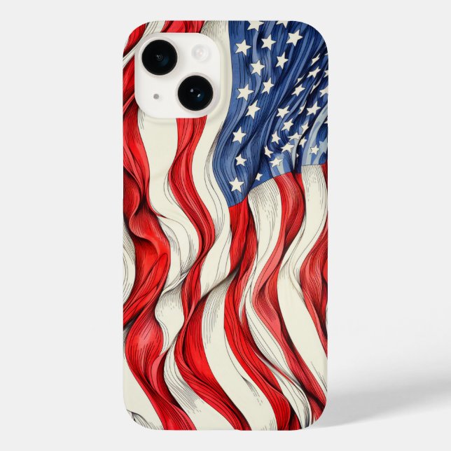 United States American Flag Case-Mate iPhone Case (Back)