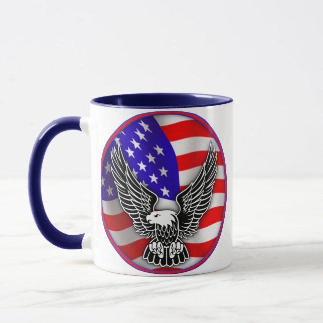 United States American Flag Eagle Mug (Left)