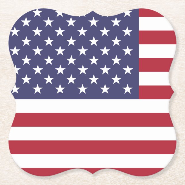 United States (American) Flag Paper Coaster (Front)