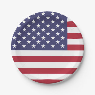 United States (American) Flag Paper Plate