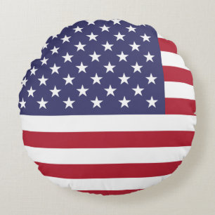 United States (American) Flag Round Cushion