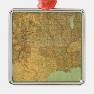 United States and Territories Metal Ornament