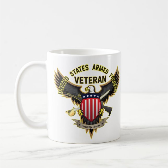United States Armed Forces Veteran Coffee Mug (Left)