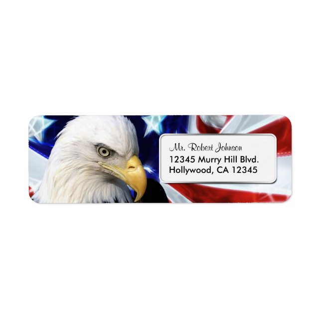 United States Bald Eagle Return Address Label (Front)