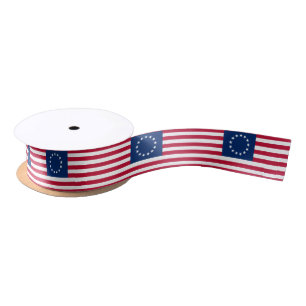 United States Betsy Ross Flag Satin Ribbon