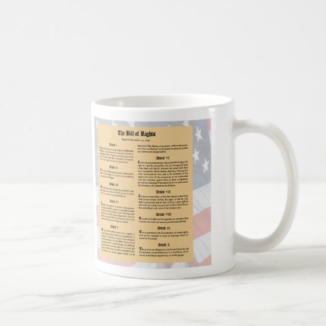 United States Bill of Rights Coffee Mug (Right)