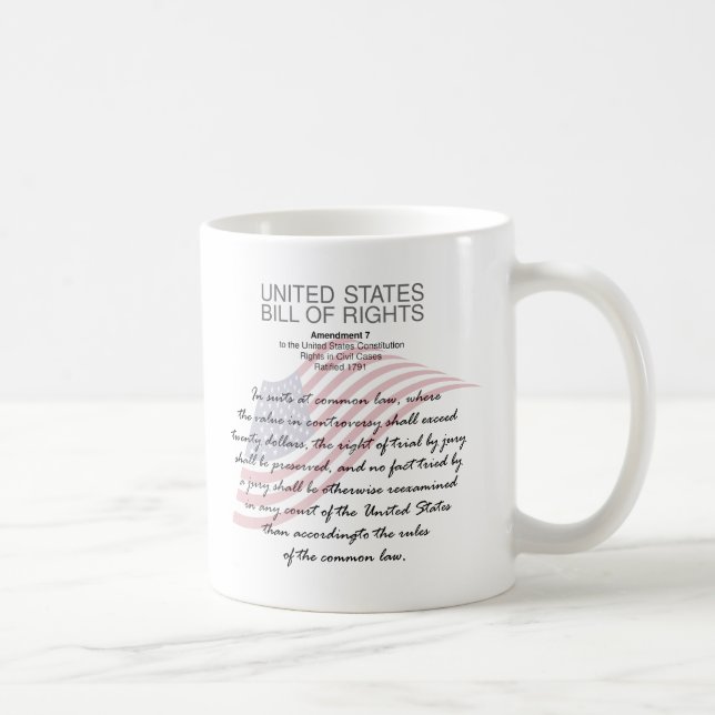 United States Bill Of Rights. Seventh Amendment Coffee Mug (Right)
