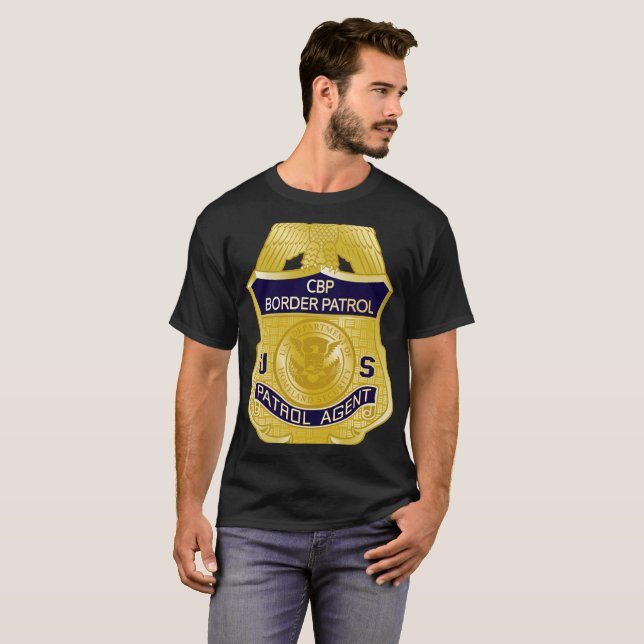 United States Border Patrol Badge Immigration T-Shirt (Front Full)