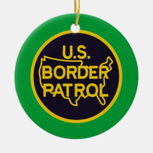 United States Border Patrol Ceramic Ornament
