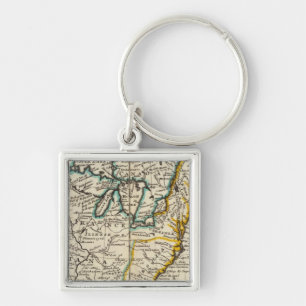 United States, Canada, North America Key Ring