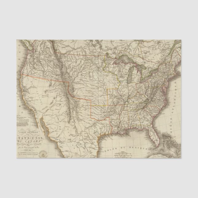 United States, Canada Tissue Paper (Front)