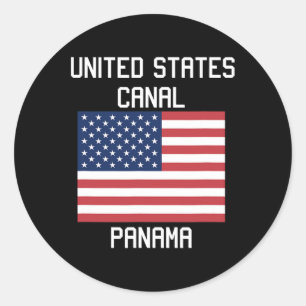 United States Canal Panama Canal Trump 2025 Humor Classic Round Sticker