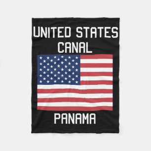 United States Canal Panama Canal Trump 2025 Humour Fleece Blanket