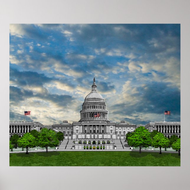United States Capitol Building Poster (Front)