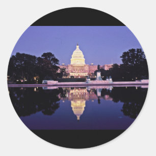 United States Capitol Classic Round Sticker