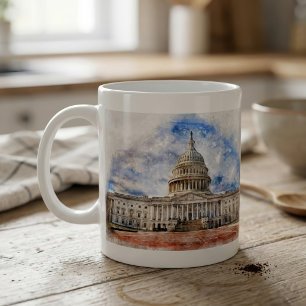 United States Capitol close up in Washington DC  Coffee Mug