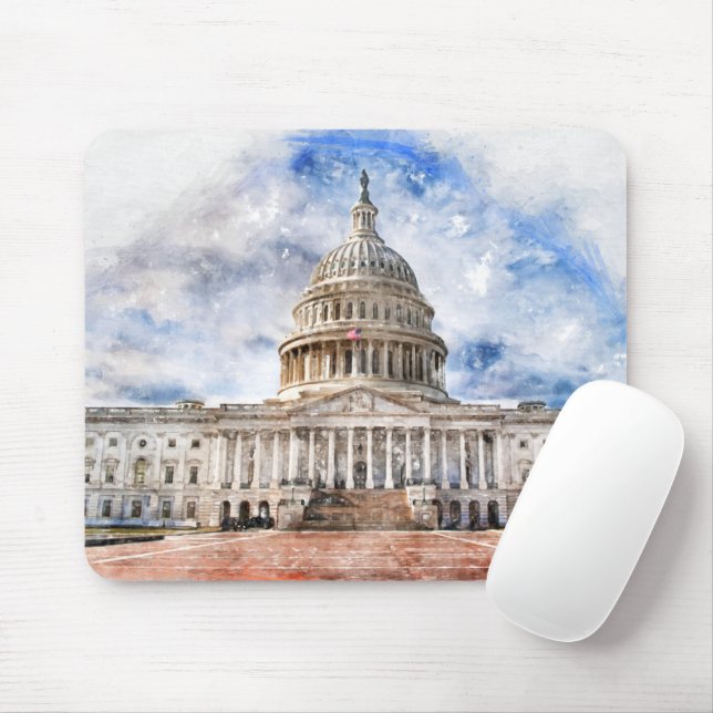 United States Capitol close up in Washington DC  Mouse Pad (With Mouse)