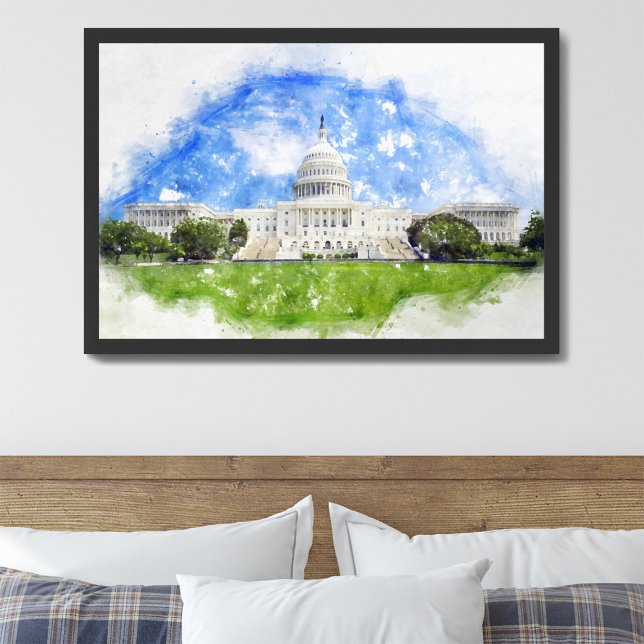 United States Capitol in Washington DC Pastel Draw Photo Print (Creator Uploaded)