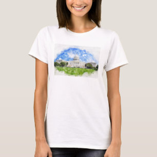 United States Capitol in Washington DC Pastel Draw T-Shirt