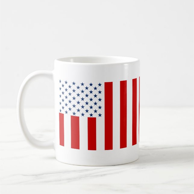 United States Civil Flag Sons of Liberty Variation Coffee Mug (Left)