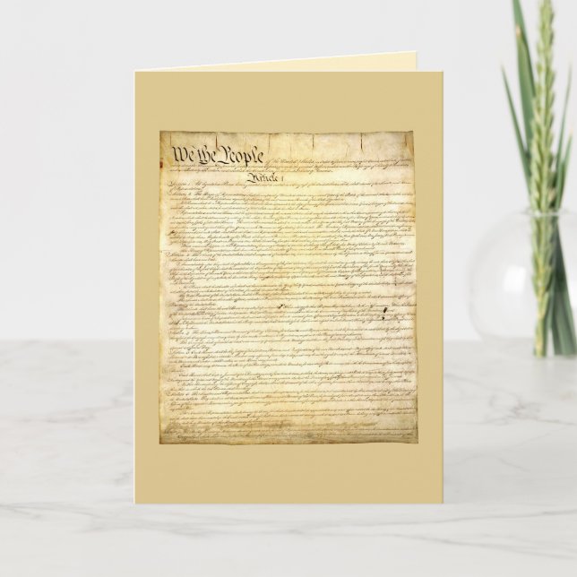 United States Constitution Greeting Card (Front)