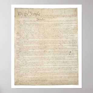 United States Constitution History Classroom Poster