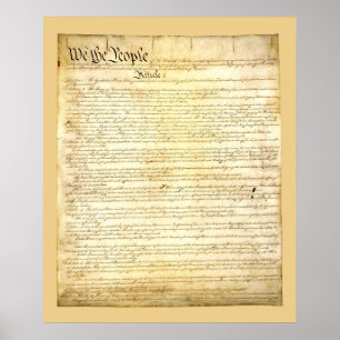 United States Constitution Poster/Print Poster