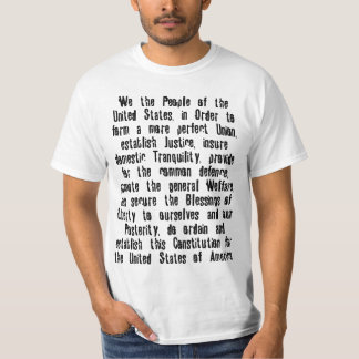 UNITED STATES CONSTITUTION PREAMBLE T-Shirt