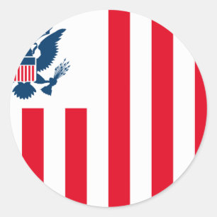 United States Customs Service, United States flag Classic Round Sticker