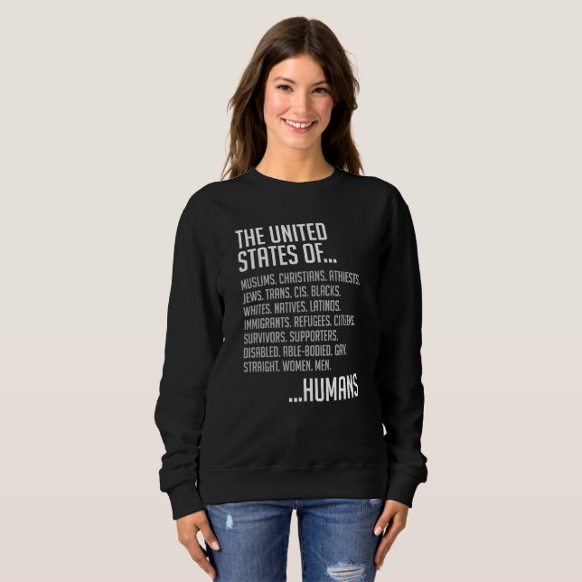 United States Dark Women's Basic Sweatshirt (Front Full)