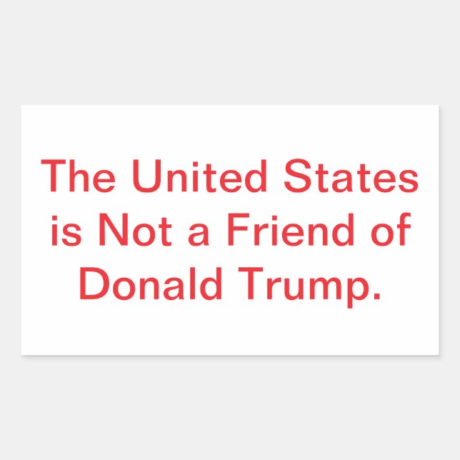 United States Dislikes Trump Hankamer Artjunkhaus Rectangular Sticker (Front)