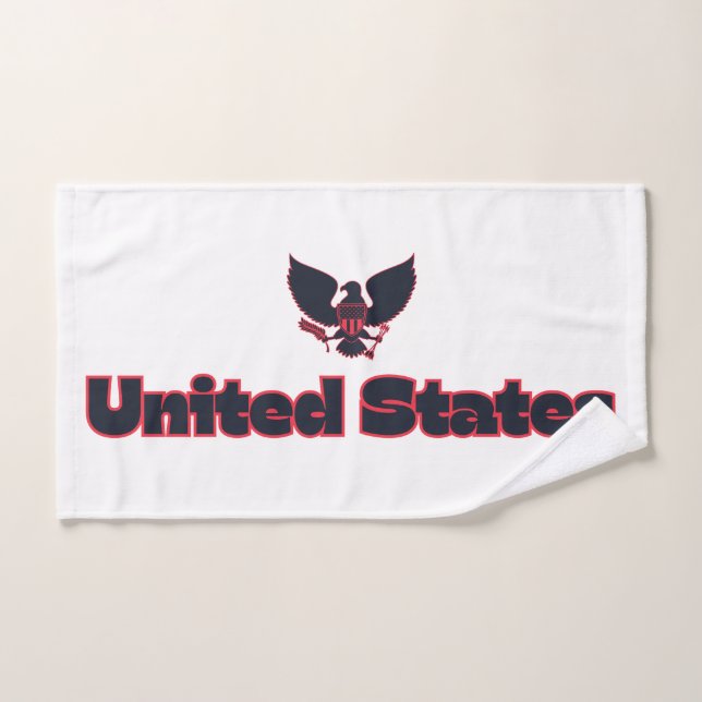 United States Eagle Custom Hand Towel (Hand Towel)