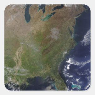 United States East Coast 2 Square Sticker