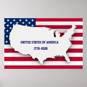 UNITED STATES FLAG 1776-2026 ANNIVERSARY POSTER