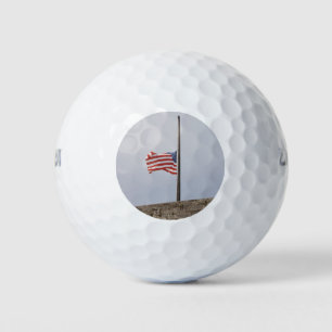 United States Flag at Half-Mast (USA) Golf Balls
