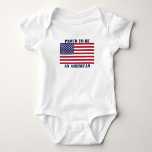 United States Flag Baby Bodysuit