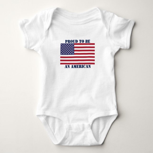 United States Flag Baby Bodysuit (Front)