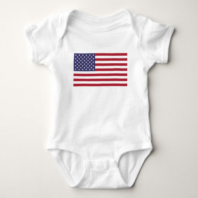 United States Flag Baby Bodysuit (Front)