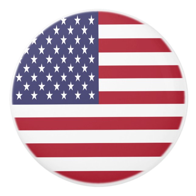 United States Flag Ceramic Knob (Front)