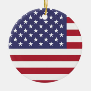 United States Flag Ceramic Tree Decoration