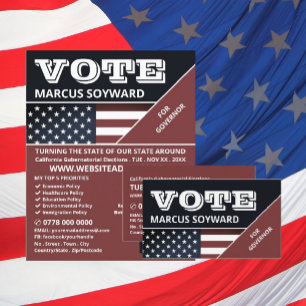 United States Flag Design, Political Campaigner Flyer