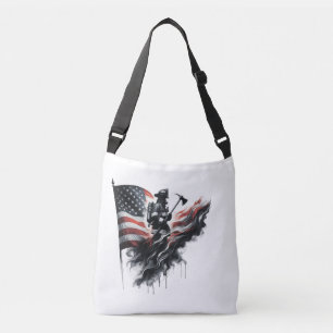 United States Flag. Firefighter Crossbody Bag