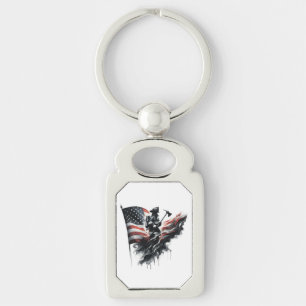 United States Flag. Firefighter Key Ring
