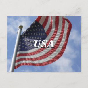 United States Flag Flying USA Postcard