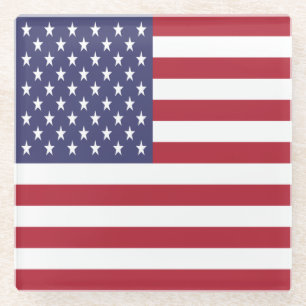United States Flag Glass Coaster