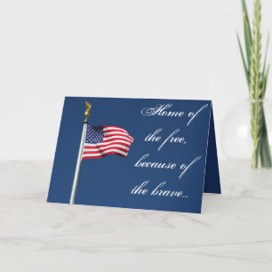 UNITED STATES FLAG HOLIDAY CARD