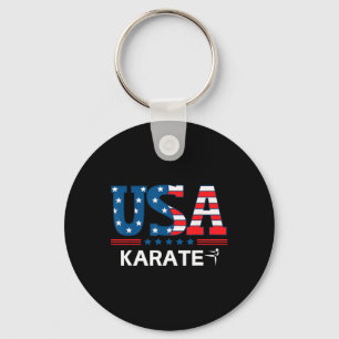 United States Flag Karate Usa Team Sport Karate Key Ring