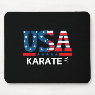 United States Flag Karate Usa Team Sport Karate  Mouse Pad