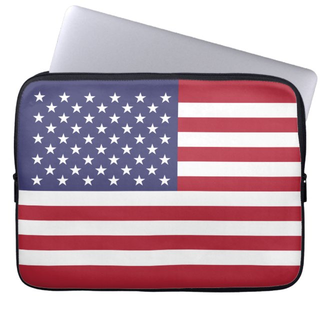 United States Flag Laptop Sleeve (Front)