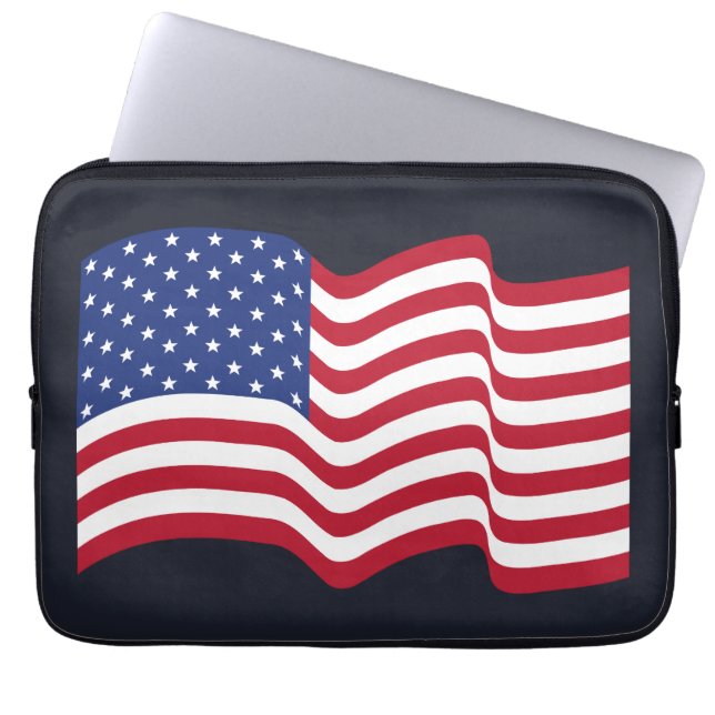 United States Flag Laptop Sleeve (Front)